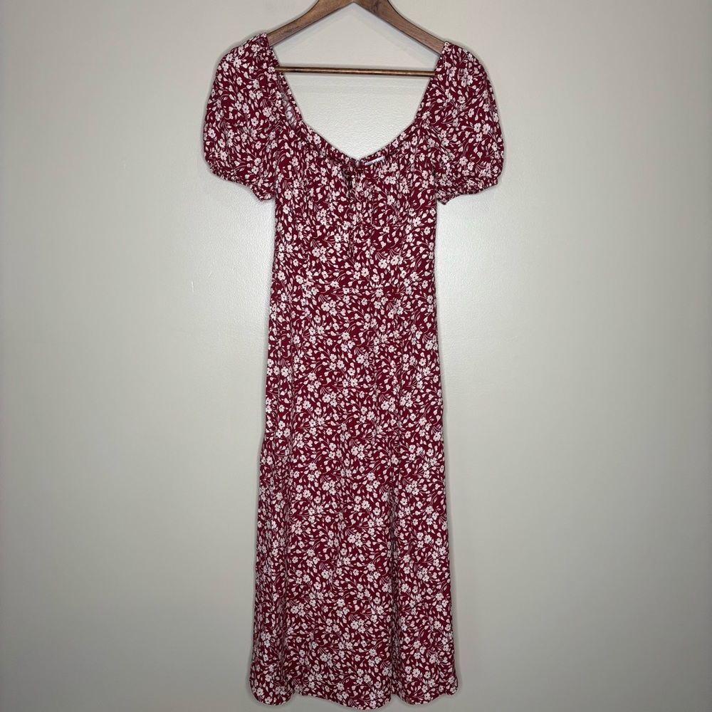 Reformation Teyana Floral Print Crepe Midi Dress - Picture 4 of 12